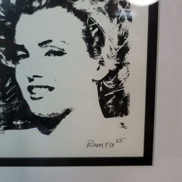 Marilyn Monroe Pop Art Print Framed Signed Romeo '25 1/3 Limited Edition 19x20" - Picture 8 of 11